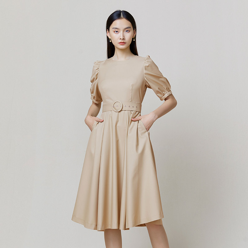 水云间夏季2022新款收腰显瘦连衣裙 sedate连衣裙