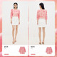 Shuiyunjian Chinese style pink chiffon shirt for women with 7-quarter sleeve round neck top intellectual elegant temperament shirt 2025 summer