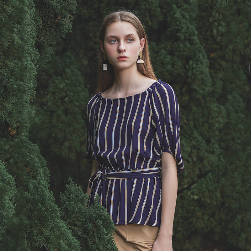 水云间雪纺设计感小众夏装新款衬衫 sedate蕾丝衫/雪纺衫