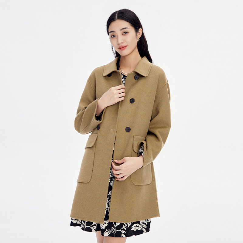 水云间秋冬女装外套新款宽松中长款 sedate毛呢外套