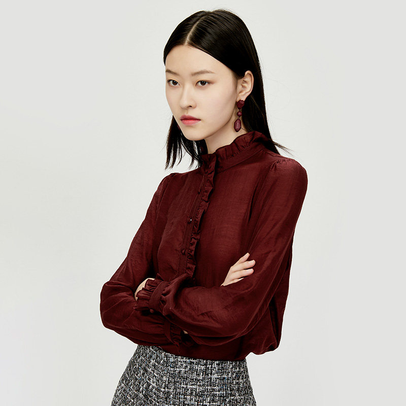 【商场同款】水云间秋新款花边小衬衫 sedate衬衫