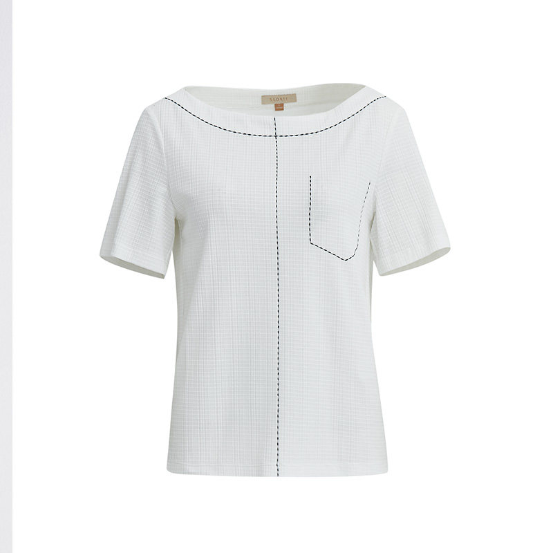 水云间纯棉2020新款一字领夏季t恤 sedateT恤