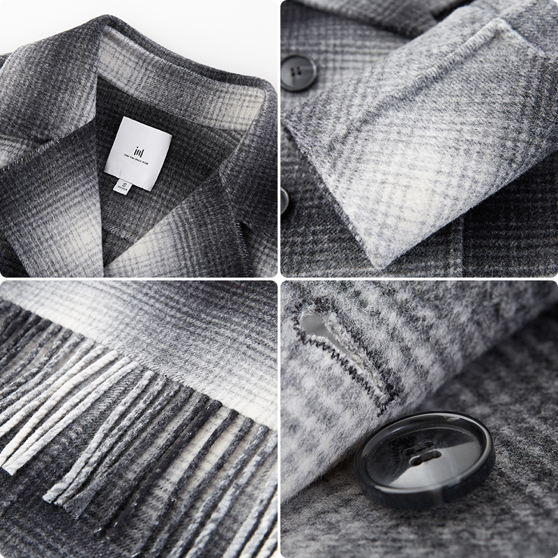 水云间羊毛双面呢外套秋冬新款宽松 sedate毛呢外套