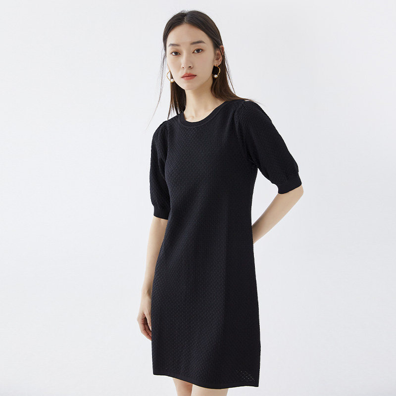 水云间短袖针织宽松显瘦a字连衣裙 sedate连衣裙