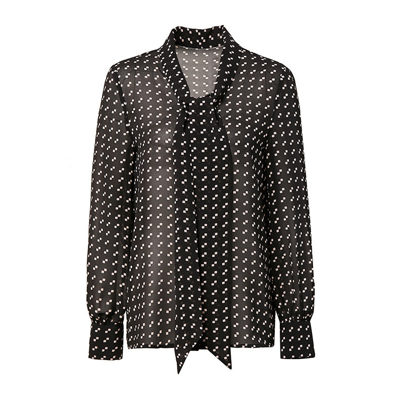 水云间灯笼袖印花女士2020新款衬衫 sedate衬衫