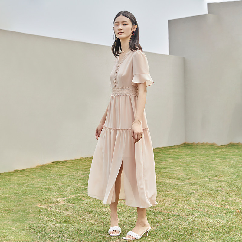 中长款连衣裙水云间新品雪纺裙子 sedate连衣裙