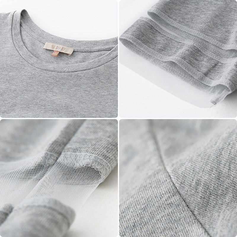 水云间纯棉2020春季新款网纱连衣裙 sedate连衣裙