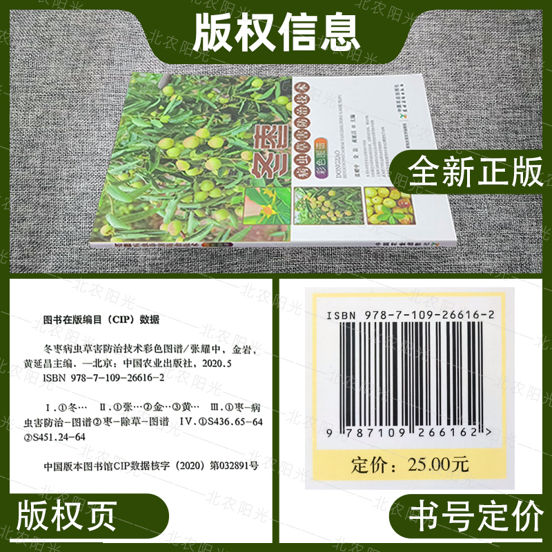 冬枣病虫草害防治技术彩色图谱 张耀中 枣树种植书籍 枣园土肥水管理 枣树整形修剪技术 冬枣病虫害防治技术栽培书籍 冬枣种植技术 - 图1