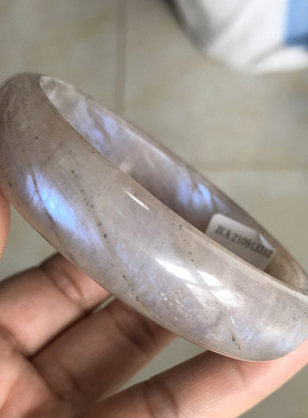 水玉冰魄天然月长石白光实物手镯