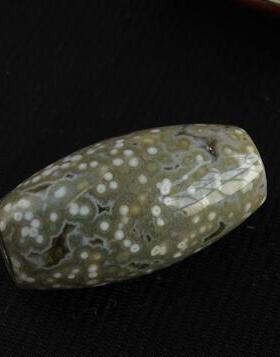 天然海洋碧玉玛瑙路路通项链桶珠