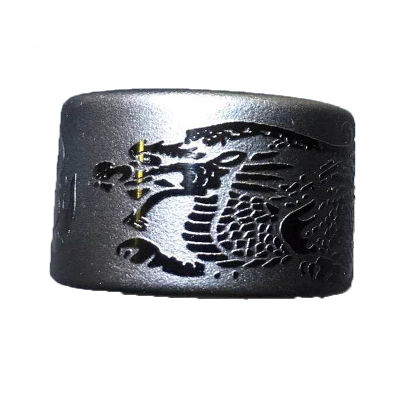 水玉冰魄天然乌金黑曜石大号指环 水玉冰魄戒指/指环