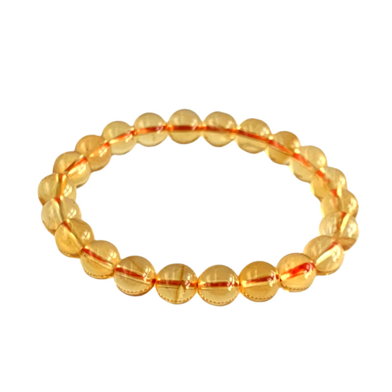水玉冰魄天然巴西黄水晶手链橘黄水晶手串饰品礼物暴力黄实物多款 - 图3