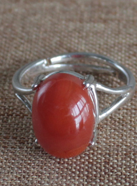 南红玛瑙天然可爱风戒指