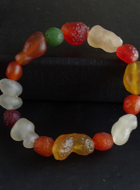 天然阿拉善玛瑙小葫芦原石手串