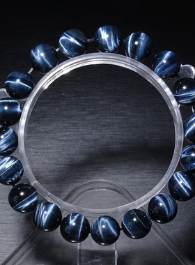 天然男女款闪电纹水晶石手链