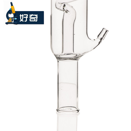 蛇形冷凝管33cm冷凝器 蛇形冷凝管 化学实验玻璃仪器Glass Condenser With Snake Tube - 图2