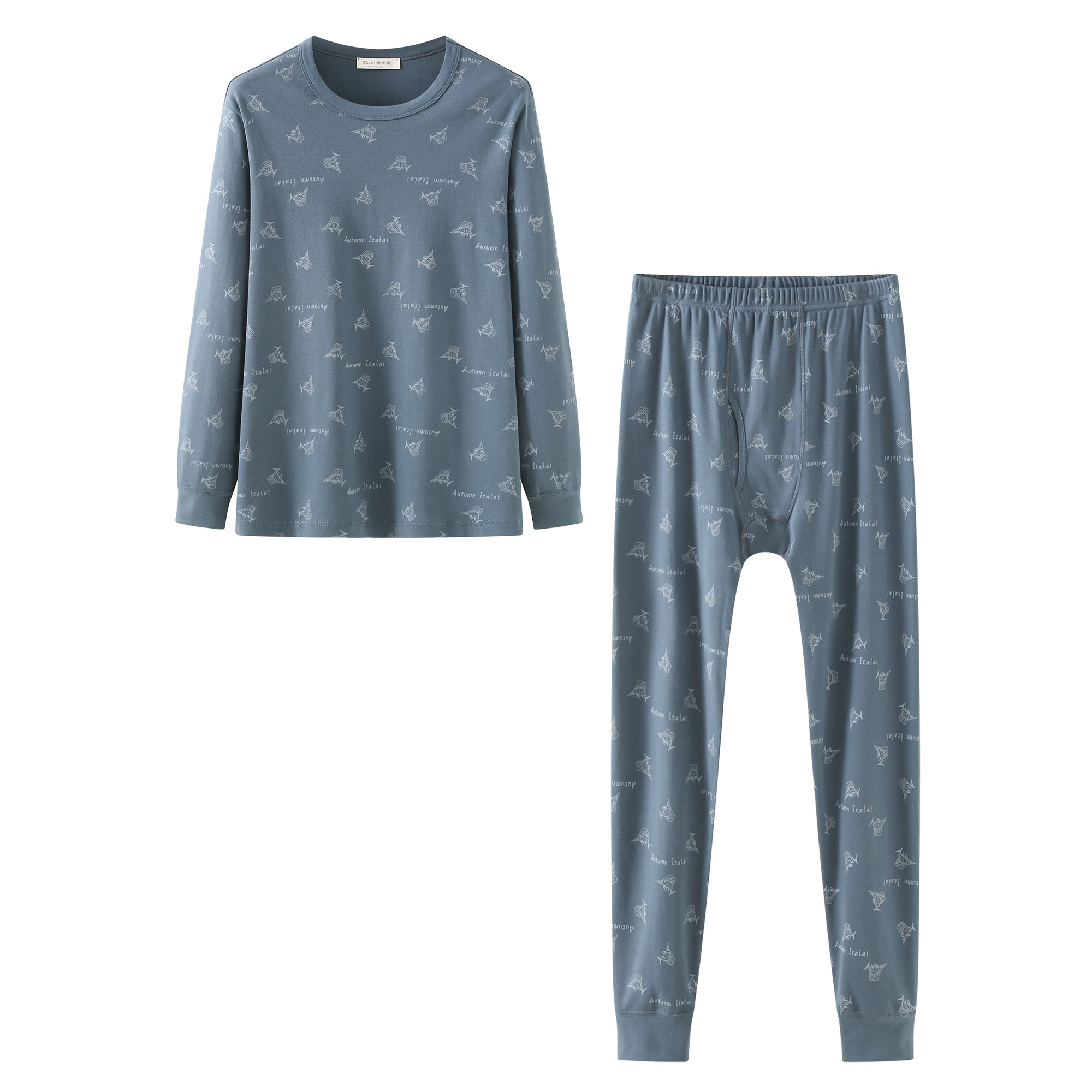 意大莱男士纯棉秋衣秋裤 保暖内衣套装打底线衣线裤 棉毛衫秋冬季,淘宝优惠券,粉丝福利购,淘宝优惠卷