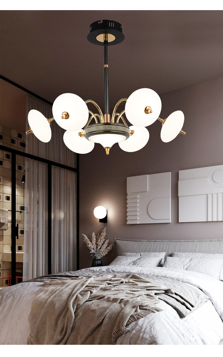 现代简约北欧风格风火轮LED客餐厅卧室书房吊灯 - 图1