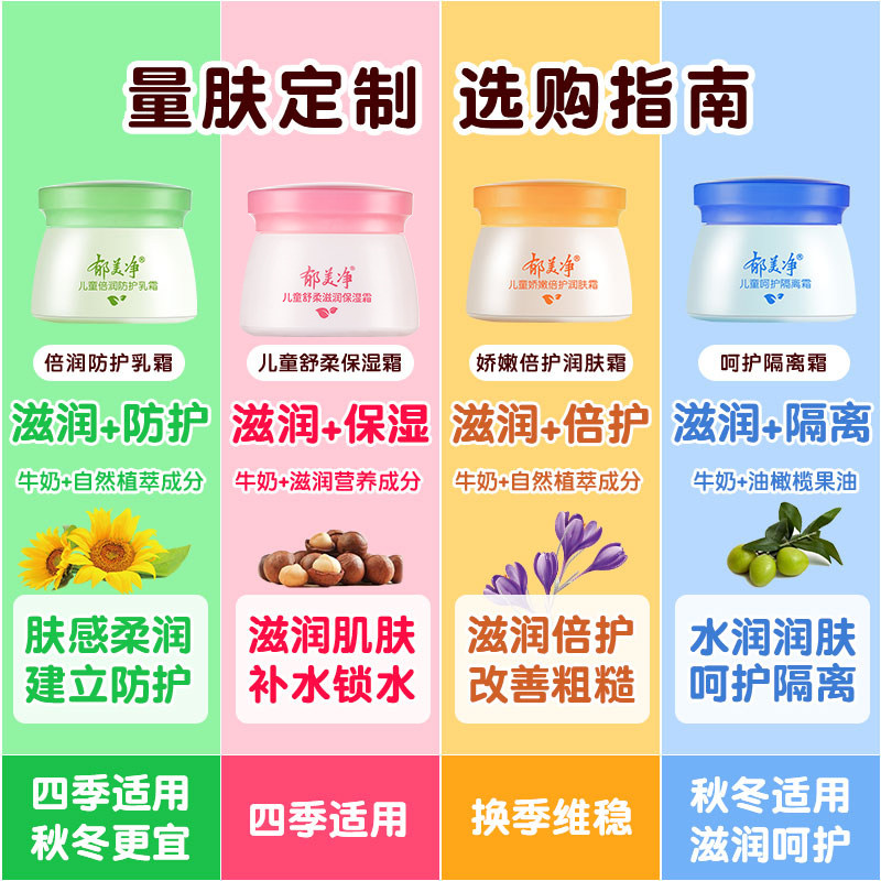 郁美净儿童面霜宝宝润肤乳保湿补水护肤秋冬季擦脸官方旗舰店正品,淘宝优惠券,粉丝福利购,淘宝优惠卷