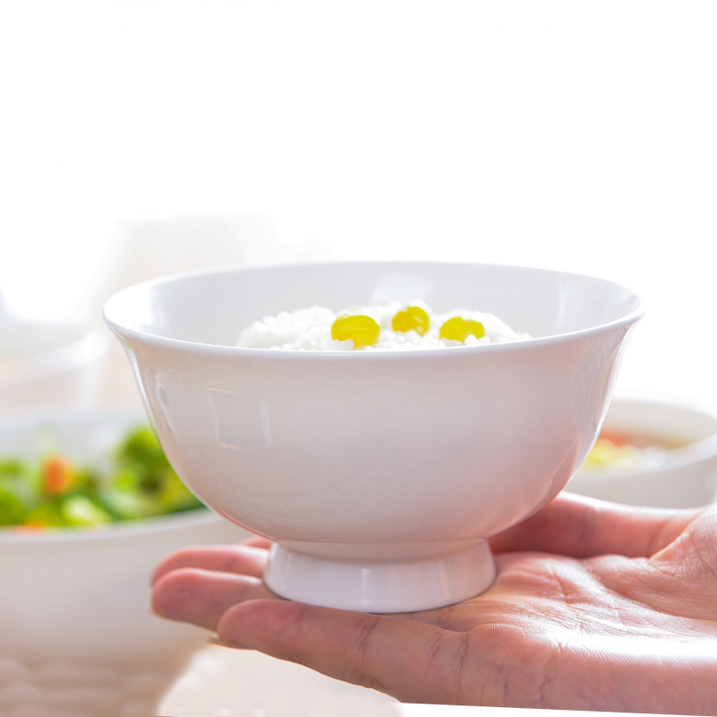 骨瓷米饭碗陶瓷面碗个性饭碗可爱陶瓷4.5寸高足碗骨瓷