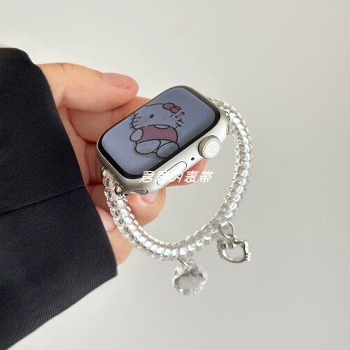 适用苹果手表s11代iwatch细款彩色电话线发圈表带applewatch987se - 图2