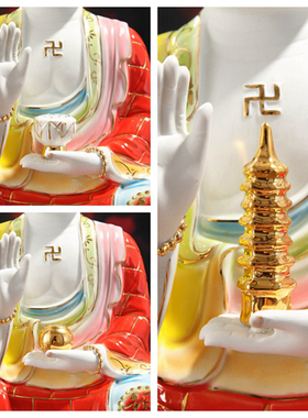三宝陶瓷居家供奉摆件阿弥陀佛像