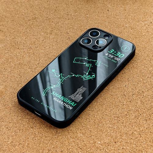 跑步上海马拉松路线图手机壳适用iPhone17Promax定制个人PB成绩苹果16/15/14/13华为mate小米vivo300荣耀OPPO - 图1