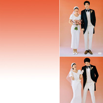 Teenage Girl Writing Real Indoor Movie Wedding Yarn Gradient Photo background Paper Commercial Pat Orange Gradient Background Photography Background Cloth