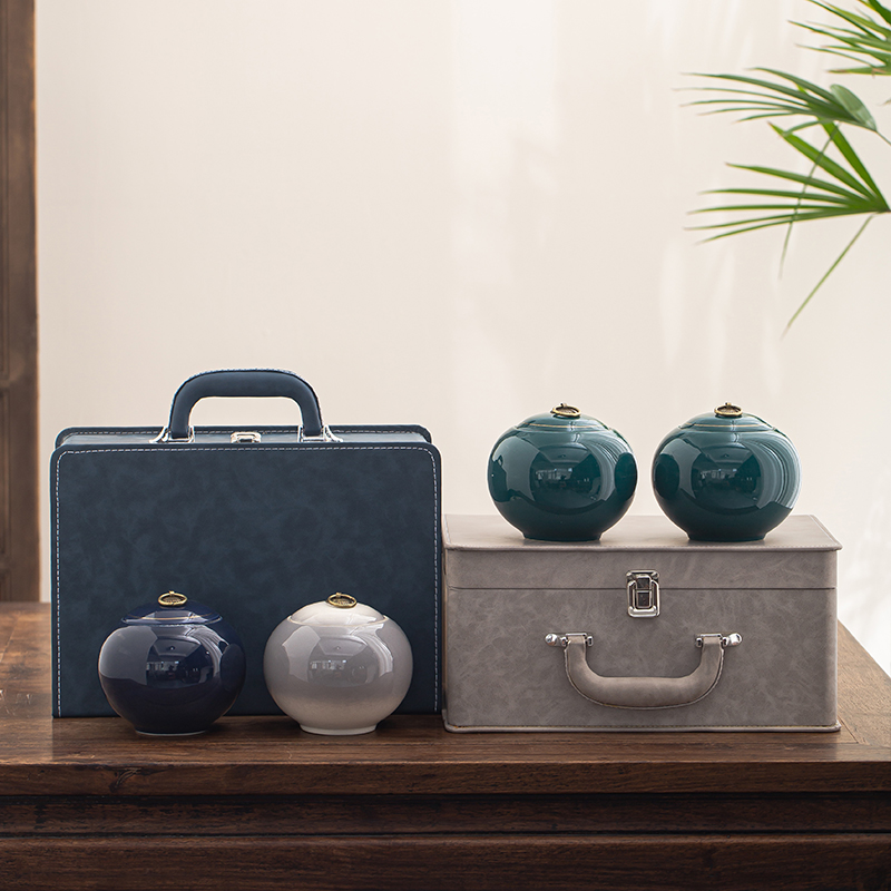 中式高档茶叶罐礼盒装空盒红茶绿茶普洱茶金骏眉包装盒空礼盒定制 - 图0