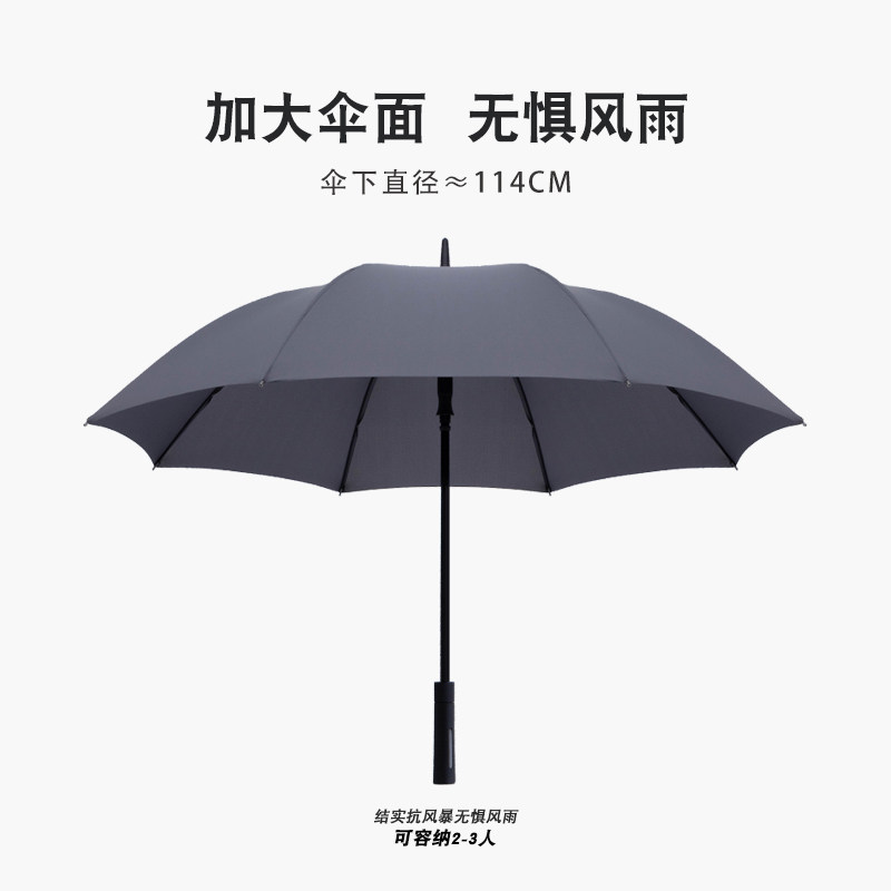 日系加大加粗加强防台风长柄雨伞全自动直杆伞男士商务英伦绅士伞_虎窝淘