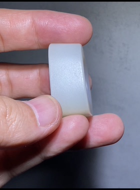 天然正品高品质新疆和田籽料随型扳指一级过灯20mm带证书全国复检