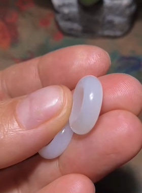 天然正品新疆和田玉籽料 圆环 一级白品质好16*5mm带证书全国复检