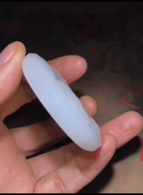 新疆和田玉籽料 普贤菩萨 一级白 油性好脂粉足 温润细腻 54*13mm