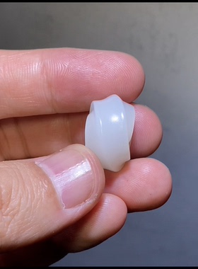 高品新疆和田玉籽料全手工绞丝平安扣 一级白油性脂粉足老糯21-11