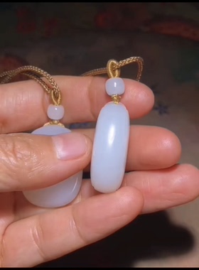 精品新疆和田玉籽料平安无事对牌一级白油性好温润细腻31*24*12mm