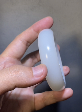 天然高品质新疆和田籽料宽手镯一级白过灯58mm正品带证书全国复检