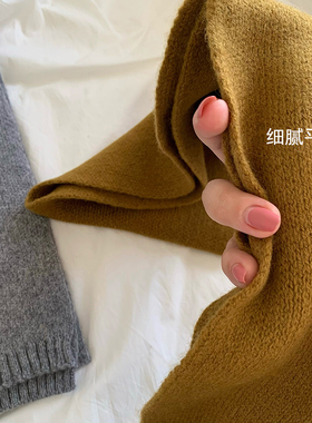 韩国进口ebada秋冬羊毛保暖围巾