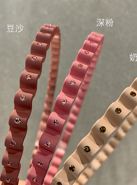 韩国带钻波浪发箍ins闪钻发卡