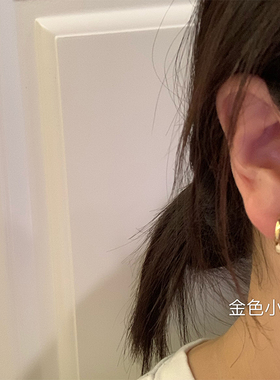 银色耳环韩国ins耳圈冷淡风金色