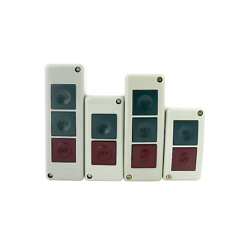 押扣开关PB-2 PB-3机床按钮开关盒正反启动停止二位三位自复位3A,淘宝优惠券,粉丝福利购,淘宝优惠卷