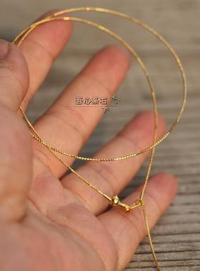 文玩饰品银镀金可调节长度项链