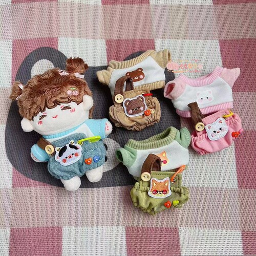 【现货】Mito么么杂货铺棉花娃衣10 15 20CM秋日游园会背带裤套装 - 图2