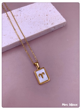 百搭简约镀金星座颈链项链欧美女