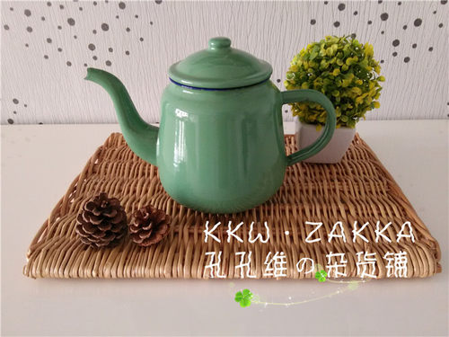【KKW.ZAKKA】老库存国货复古品质中号纯色珐琅 搪瓷水壶 1.8L - 图2