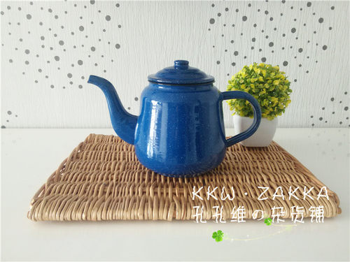 【KKW.ZAKKA】老库存国货复古品质中号纯色珐琅 搪瓷水壶 1.8L - 图1