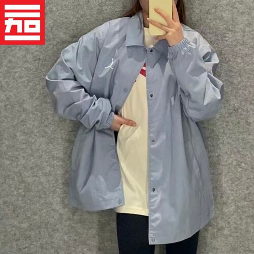 Jordan Essentials男梭织教练带内衬运动休闲夹克外套FN4542-436 - 图0