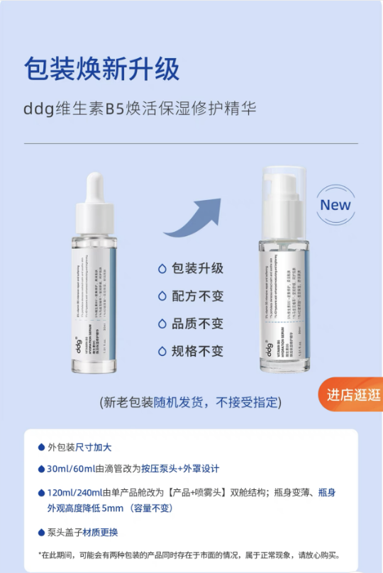 ddg维生素B5焕活补水保湿精华维稳修护屏障敏感泛红玻尿酸511精华 - 图0