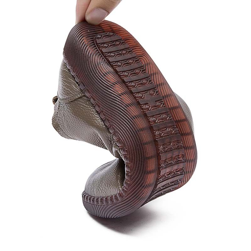 舒适牛皮平底中老年女鞋深口牛筋软底妈妈鞋春秋款真皮单鞋软皮鞋,淘宝优惠券,粉丝福利购,淘宝优惠卷