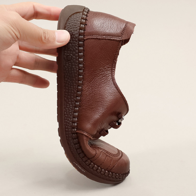 防滑牛筋底中老年皮鞋女款妈妈鞋真皮软底舒适不累脚女鞋深口单鞋,淘宝优惠券,粉丝福利购,淘宝优惠卷