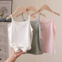 Lanfino Deir girls harnesses vest inside slapped bottom CUHK child summer dress white little girl sleeveless blouse